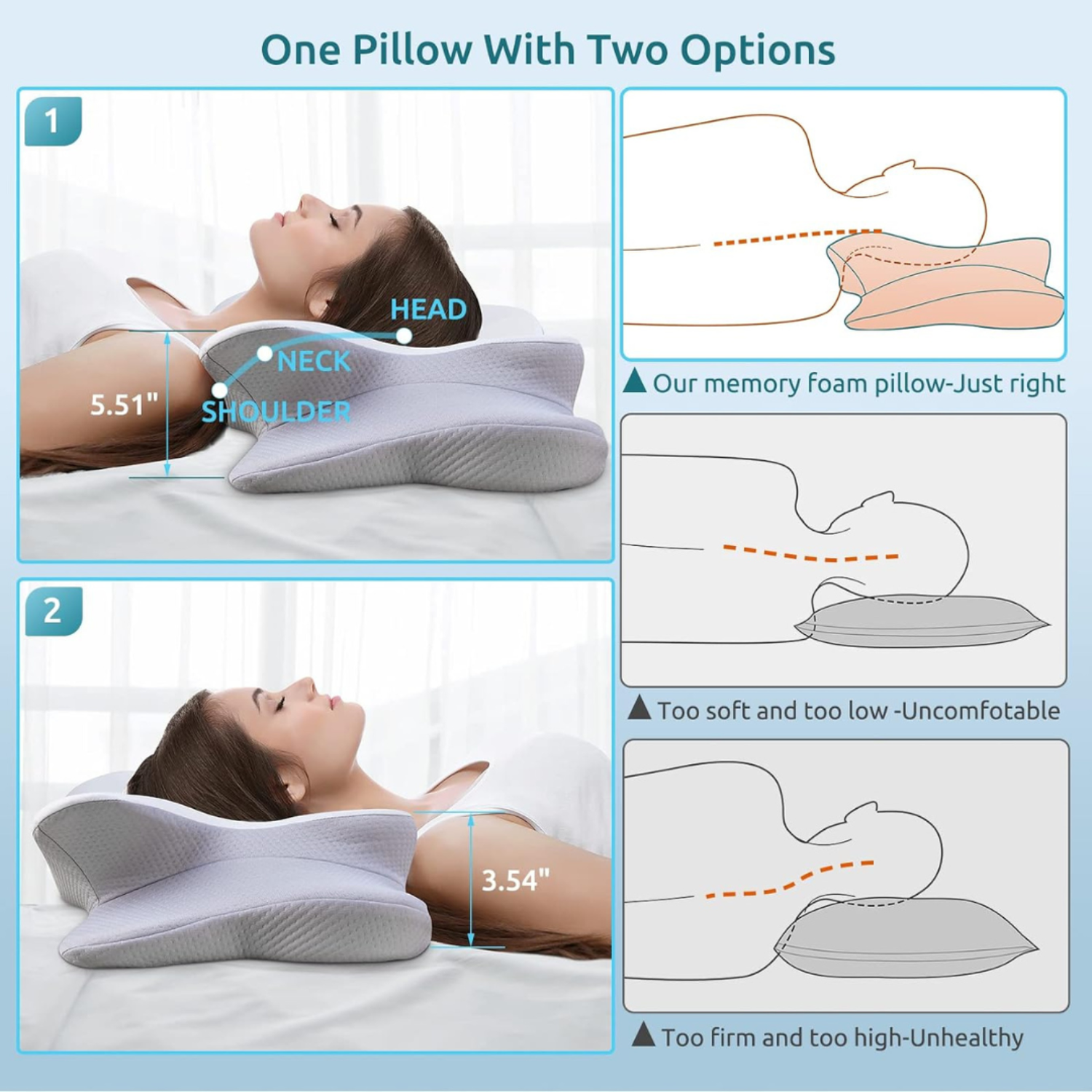 SpineAlign Orthopedic Pillow